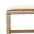 17-tlg. Garten-Essgruppe mit Kissen Beige Poly Rattan