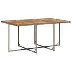 11-tlg. Garten-Essgruppe mit Kissen Grau Poly Rattan