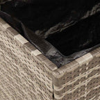 Gartentruhe Grau 80x40x48 cm Poly Rattan Akazienholz