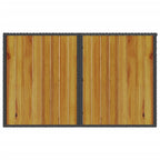 Gartentisch mit Holzplatte Schwarz 110x68x70 cm Poly Rattan