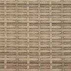 Gartensofa 2-Sitzer mit Dach und Hockern Beige Poly Rattan