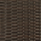 Gartensofa 2-Sitzer Sonnenschirm und Hocker Braun Poly Rattan