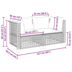 Garten-Ecksofas mit Kissen 2 Stk. Beige Poly Rattan