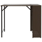5-tlg. Garten-Essgruppe Klappbar Braun Poly Rattan