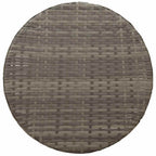3-teiliges Bistro-Set mit Kissen Grau Poly Rattan
