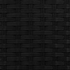 Outdoor-Sofa 3-Sitzer mit Dach und Hockern Schwarz Poly-Rattan