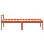 Seniorenbett Wachsbraun 90x200 cm Massivholz Kiefer