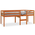 Hochbett Wachsbraun 80x200 cm Massivholz Kiefer