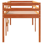 Hochbett Wachsbraun 90x190 cm Massivholz Kiefer