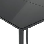 3-tlg. Garten-Essgruppe mit Kissen Schwarz Poly Rattan