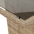 9-tlg. Garten-Essgruppe mit Kissen Beigemischung Poly Rattan