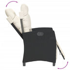 9-tlg. Garten-Essgruppe mit Kissen Schwarz Poly Rattan