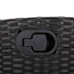 9-tlg. Garten-Essgruppe mit Kissen Schwarz Poly Rattan