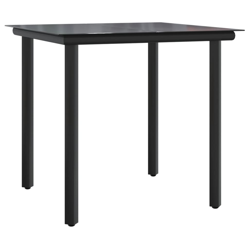 5-tlg. Garten-Essgruppe mit Kissen Grau Poly Rattan