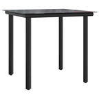 5-tlg. Garten-Essgruppe mit Kissen Braun Poly Rattan