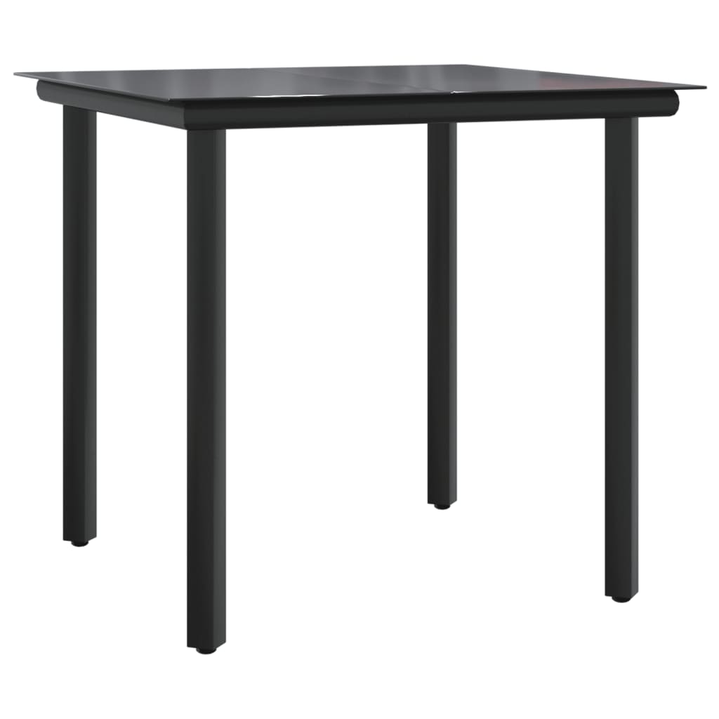 3-tlg. Garten-Essgruppe mit Kissen Grau Poly Rattan