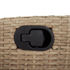 3-tlg. Garten-Essgruppe mit Kissen Beigemischung Poly Rattan