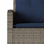 6-tlg. Garten-Sofagarnitur mit Kissen L-Form Grau Poly Rattan