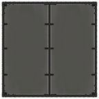 Gartentisch mit Glasplatte Schwarz 90x90x75 cm Poly Rattan