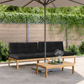 Garten-Mittelsofas aus Paletten 2 Stk. mit Kissen Akazienholz