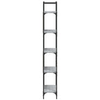 Bücherregal 5 Böden Grau Sonoma 60,5x24x166,5 cm Holzwerkstoff