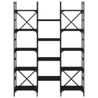Bücherregal Schwarz 127,5x28,5x172,5 cm Holzwerkstoff