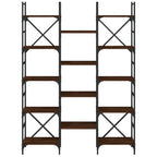 Bücherregal Braun Eichen-Optik 127,5x28,5x172,5cm Holzwerkstoff