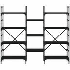 Bücherregal Schwarz 160x28,5x136,5 cm Holzwerkstoff