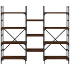 Bücherregal Braun Eichen-Optik 160x28,5x136,5 cm Holzwerkstoff