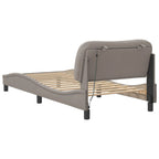 Bettgestell mit LED ohne Matratze "Hvar" Taupe 80x200 cm Stoff