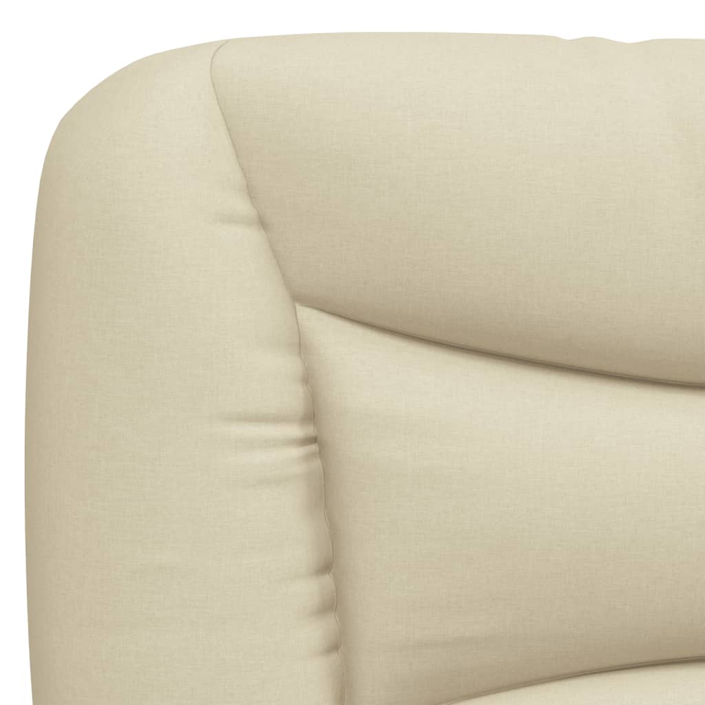 Bettgestell mit LED ohne Matratze "Hvar" Creme 80x200 cm Stoff