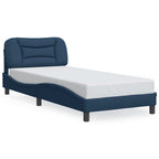 Bettgestell mit LED ohne Matratze "Hvar" Blau 80x200 cm Stoff