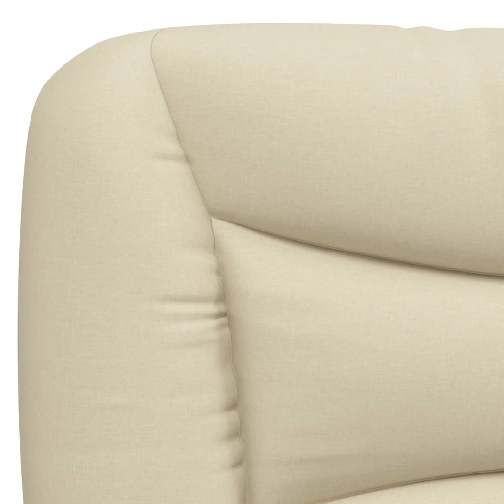 Bettgestell mit LED ohne Matratze "Hvar" Creme 90x190 cm Stoff