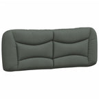 Bettgestell mit LED ohne Matratze "Hvar" Dunkelgrau 140x190 cm Stoff