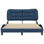 Bettgestell mit LED ohne Matratze "Hvar" Blau 140x190 cm Stoff