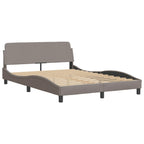 Bettgestell mit LED ohne Matratze "Hvar" Taupe 140x200 cm Stoff
