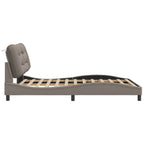 Bettgestell mit LED ohne Matratze "Hvar" Taupe 140x200 cm Stoff