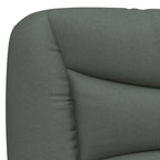 Bettgestell mit LED ohne Matratze "Hvar" Dunkelgrau 160x200 cm Stoff