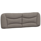 Bettgestell mit LED ohne Matratze "Hvar" Taupe 160x200 cm Stoff