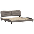 Bettgestell mit LED ohne Matratze "Hvar" Taupe 200x200 cm Stoff