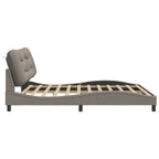 Bettgestell mit LED ohne Matratze "Hvar" Taupe 200x200 cm Stoff