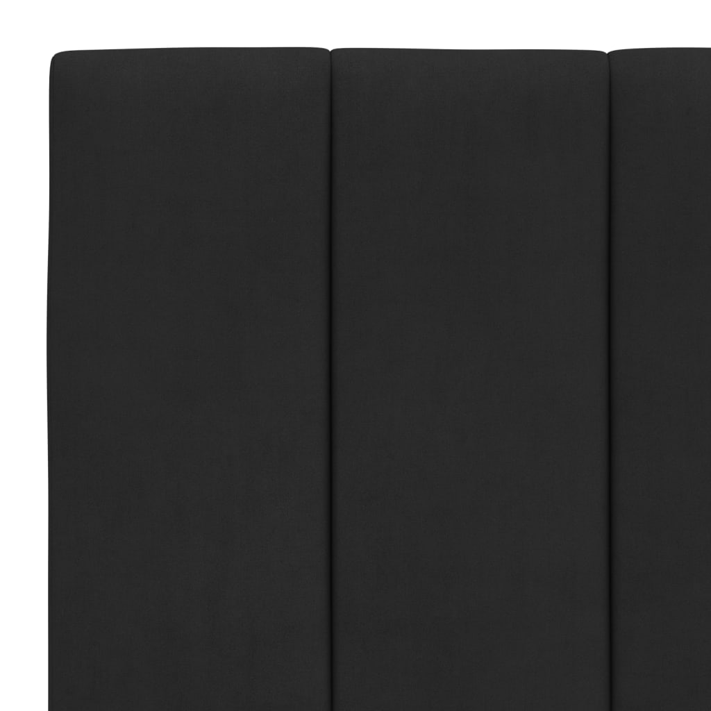 Bettgestell mit LED ohne Matratze "Hanko" Schwarz 80x200 cm Samt