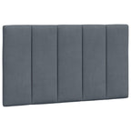 Bettgestell mit LED ohne Matratze "Hanko" Dunkelgrau 90x190 cm Samt