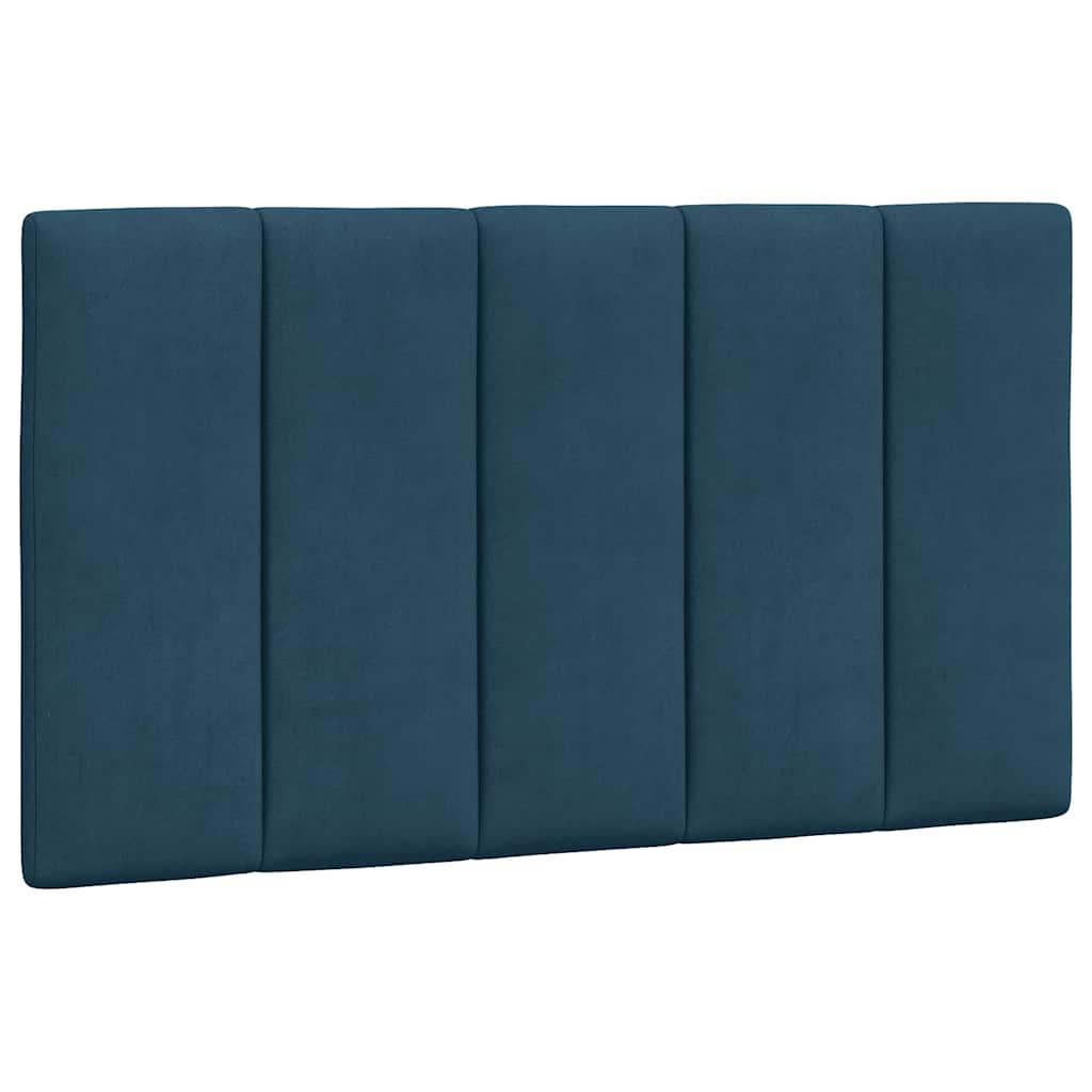 Bettgestell mit LED ohne Matratze "Hanko" Blau 90x190 cm Samt