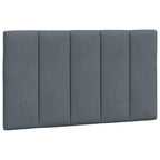 Bettgestell mit LED ohne Matratze "Hanko" Dunkelgrau 90x200 cm Samt