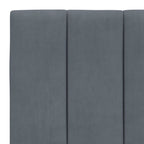 Bettgestell mit LED ohne Matratze "Hanko" Dunkelgrau 90x200 cm Samt