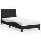 Bettgestell mit LED ohne Matratze "Hanko" Schwarz 90x200 cm Samt