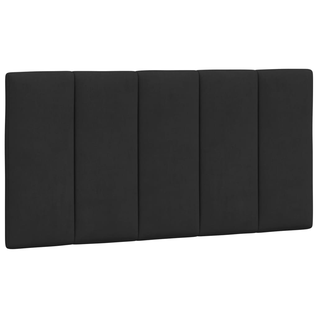 Bettgestell mit LED ohne Matratze "Hanko" Schwarz 100x200 cm Samt