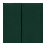 Bettgestell mit LED ohne Matratze "Hanko" Dunkelgrün 100x200 cm Samt