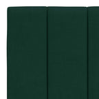 Bettgestell mit LED ohne Matratze "Hanko" Dunkelgrün 120x200 cm Samt